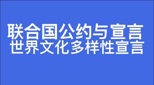 世界文化多样性宣言